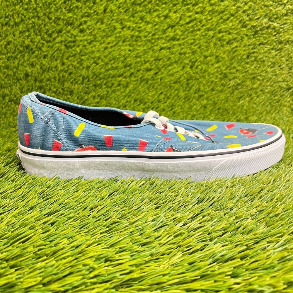 Vans Authentic Pool Mens Size 10 Blue White Walking Skateboard Shoes Sneakers